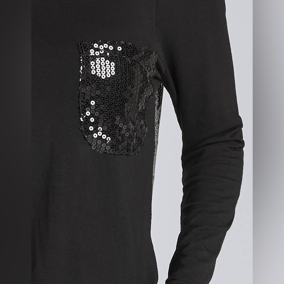 💓Firm Price💓 no offer will be sent out 🙏🙏Sequin Back Top black color size XS - Picture 5 of 7